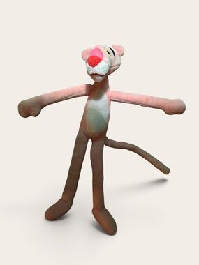 Long-Limb Pink Panther Plush Toy - Soft Pink Stuffed Animal
